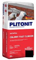 Затирка для клинкера под пистолет PLITONIT COLORIT FAST CLINKER черная, 25 кг